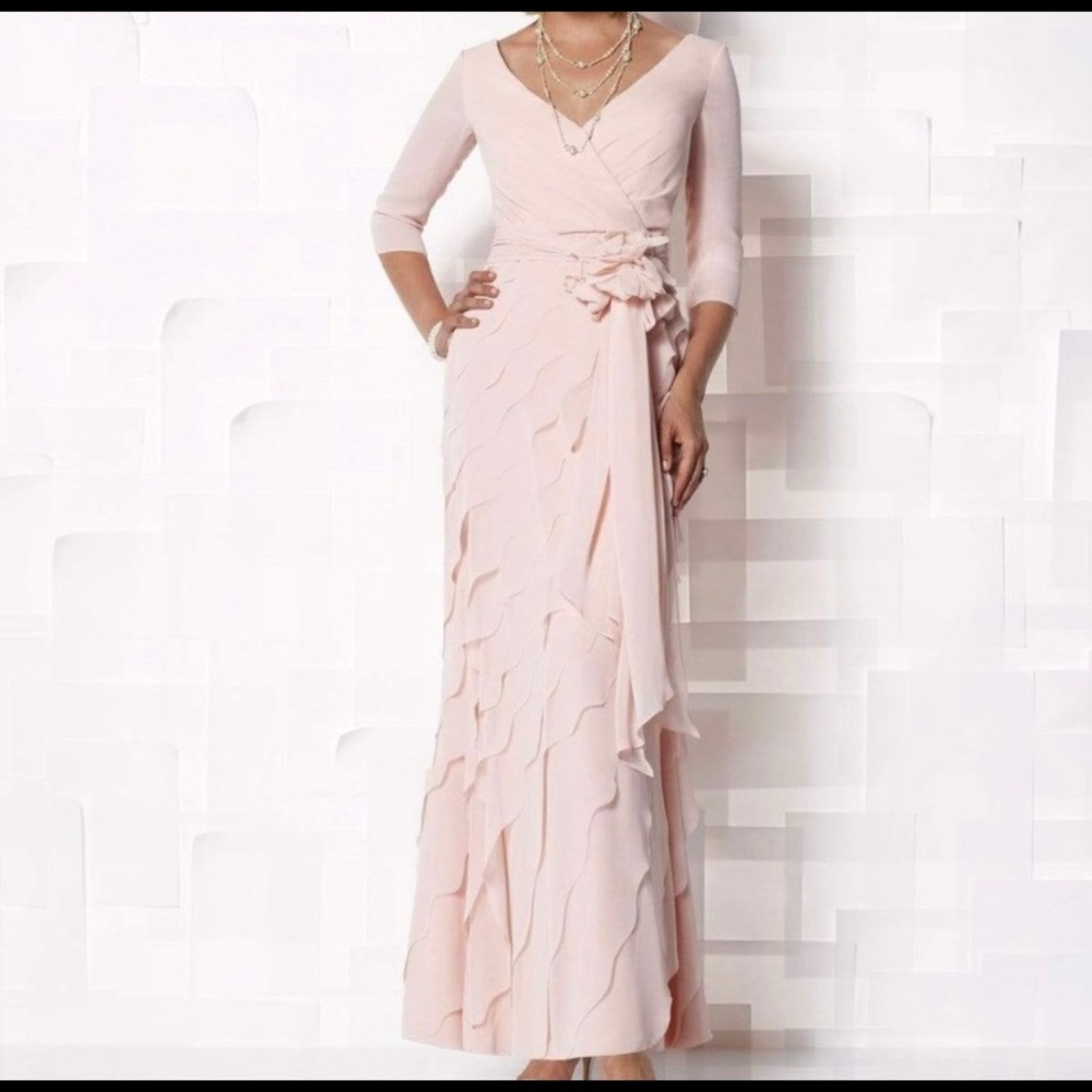 Cameron Blake by Mon Cheri Pink Flowing Mother of the bride formal dress 6